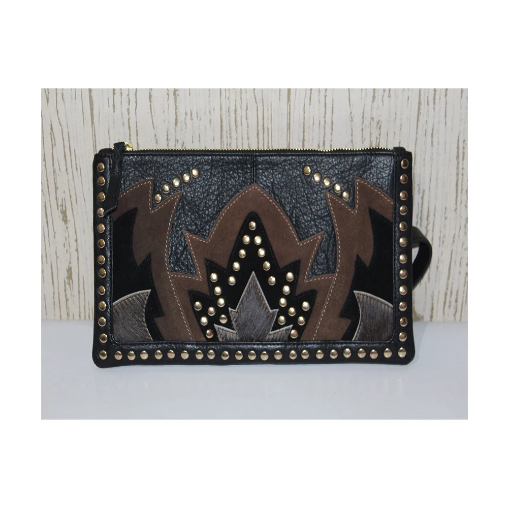 Хит продаж сумка-клатч с аппликацией из