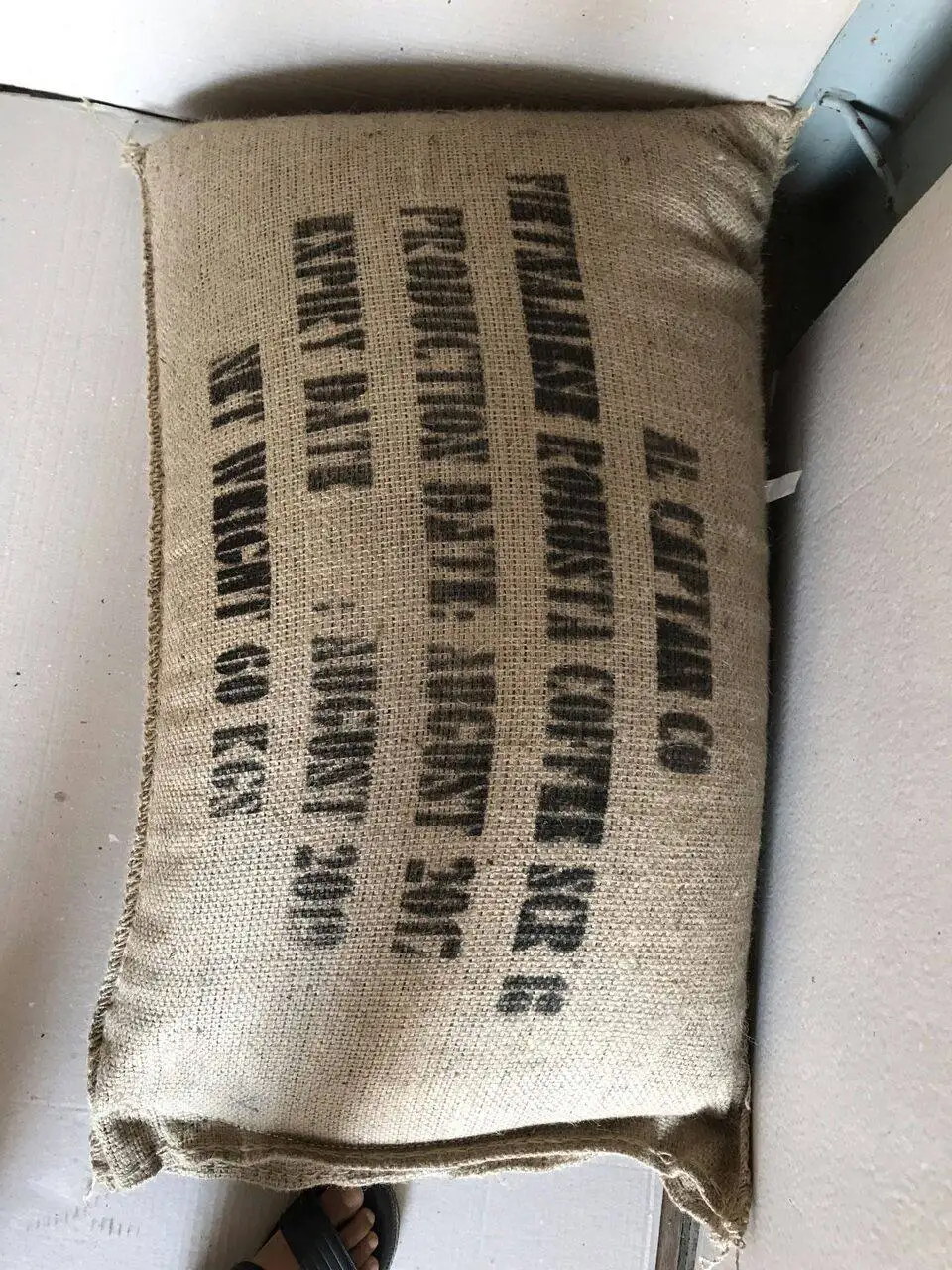 Кофе с зелеными зернами ROBUSTA, вьетнамская упаковка в джутовый пакет, большой пакет, оптом