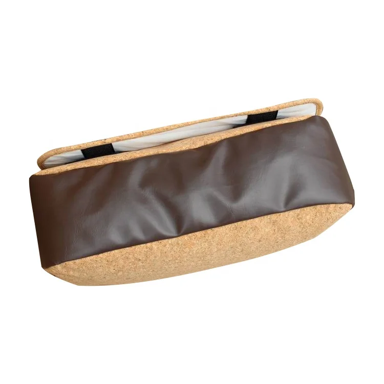 Custom recycled fabric natural cork shoulder bag
