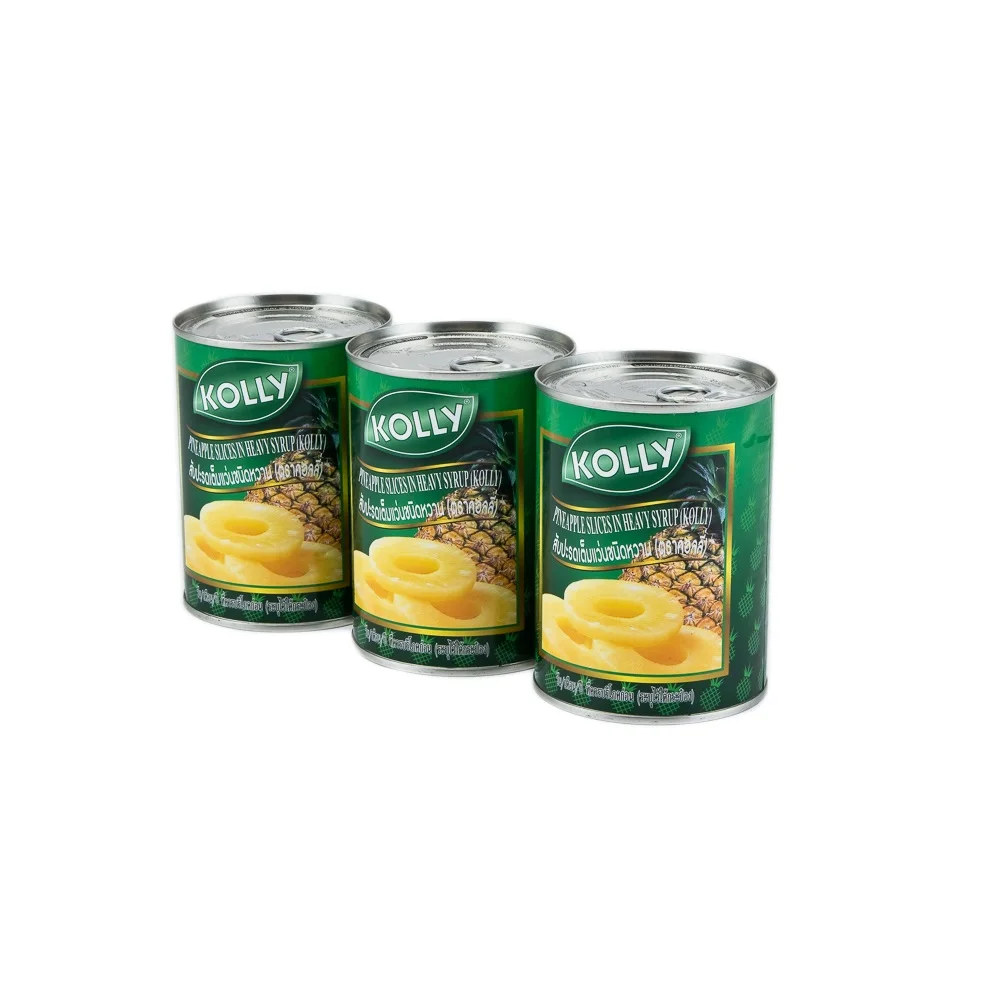 100% Fresh Pineapple 365 days Shell Life Kolly Sliced Pineapple in syrup Export from Thailand