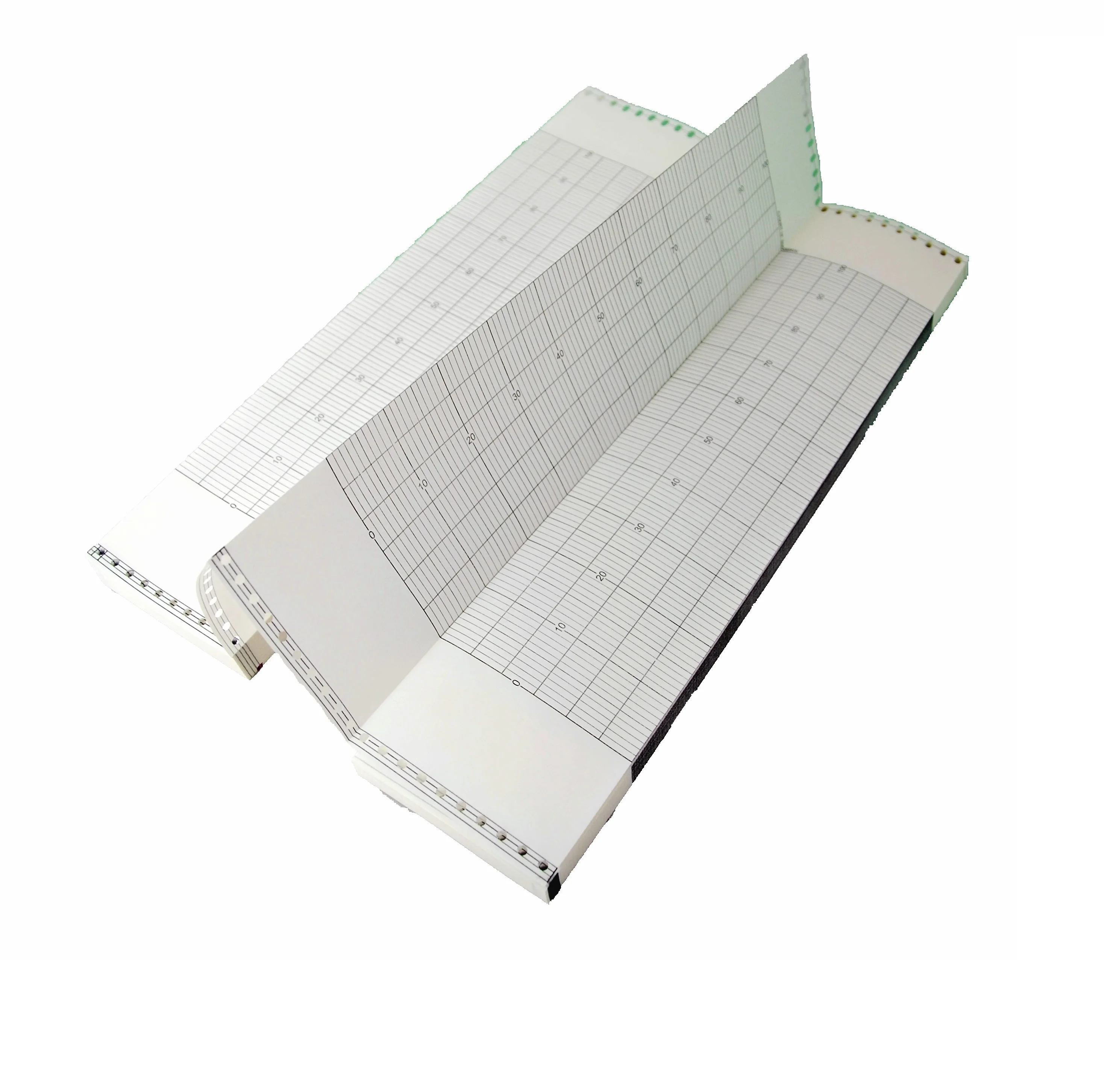 Made In Italy Thermal Chart Paper Fanfold For Yokogawa Hybrid Recorder 3081, 3087, 4081, HR2500 P# B9538RN