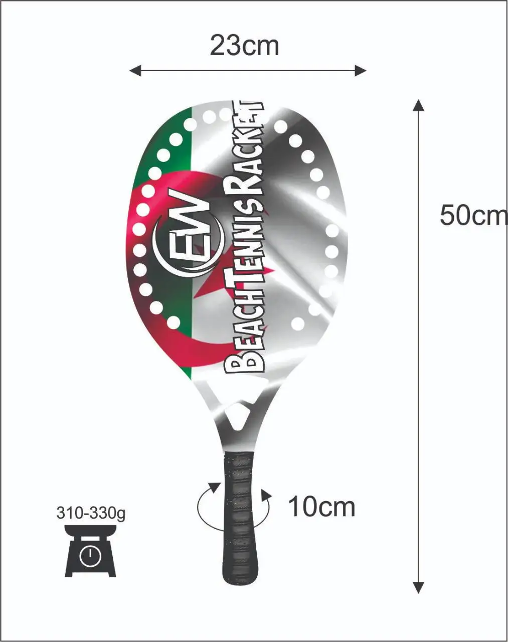 
Beach Tennis Rackets Custom Carbon glass Beach Paddle/Padel Racket with your logos and color combinationsBeach Tennis Rackets Cu 