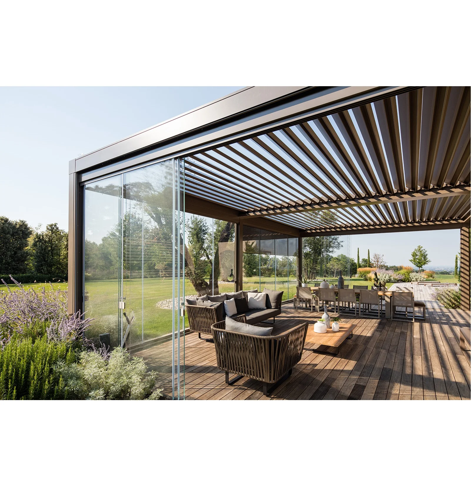 Automatic Motorized Rolling Roof System With Double Motor Aluminum Bioclimatic  - Special Concepts Bring Exclusivity