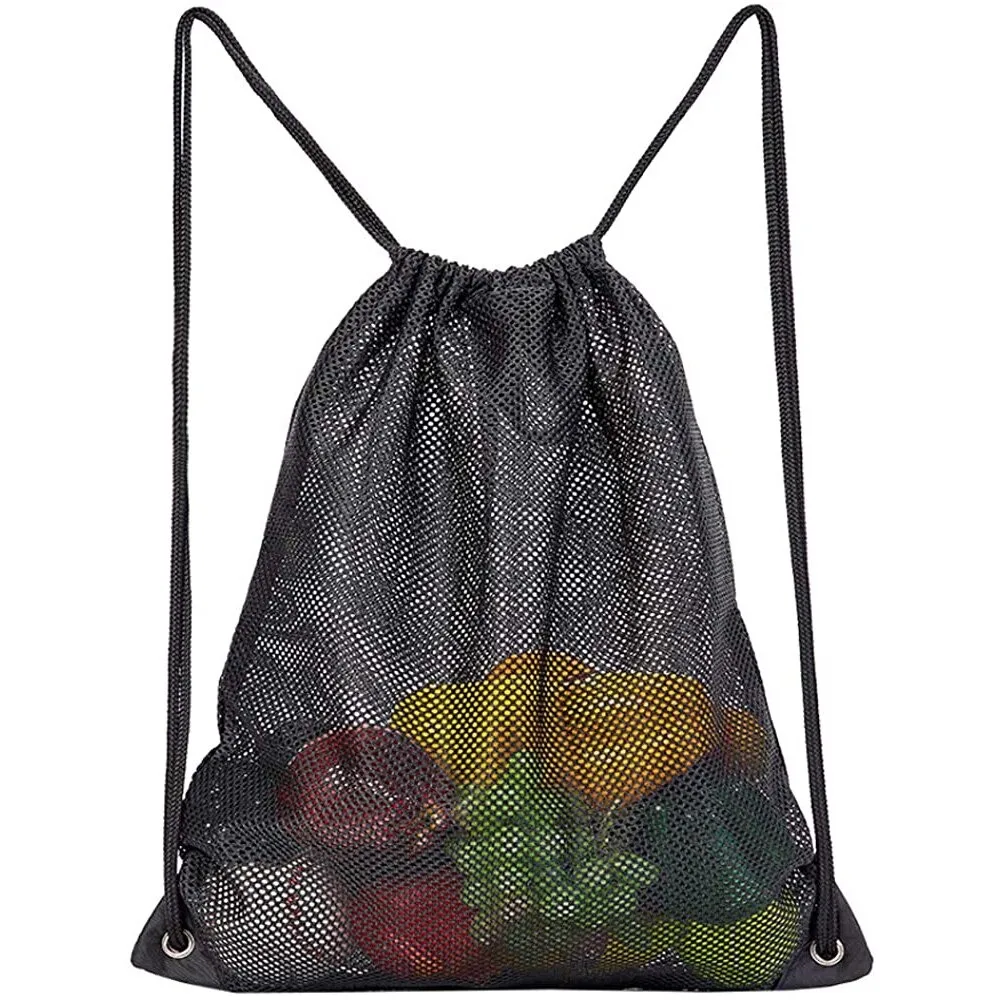 Washable Bag Heavy Duty Mesh Drawstring Bag, Sport Equipment Storage Bag for Beach, Swimming Washing Bag