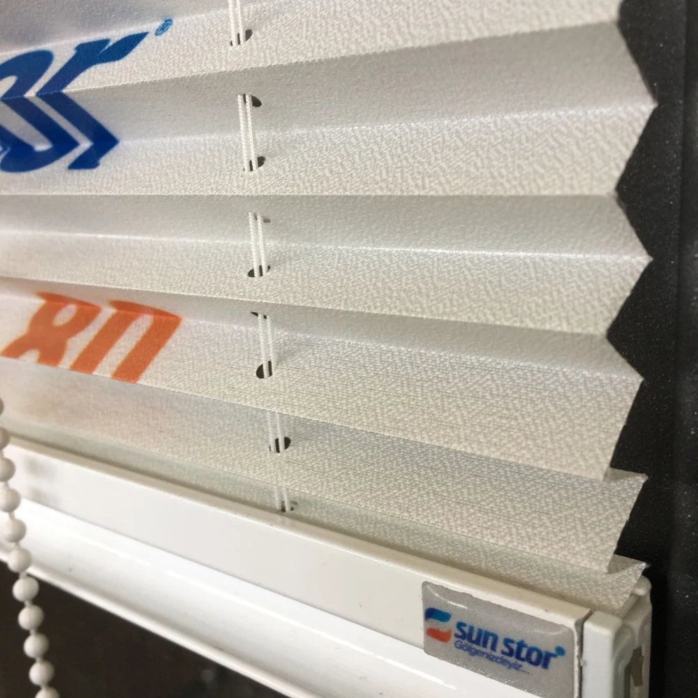 modern cordless pleated shade plisse curtain  blind for foldable glass  patio doors  and down control chainless hand control