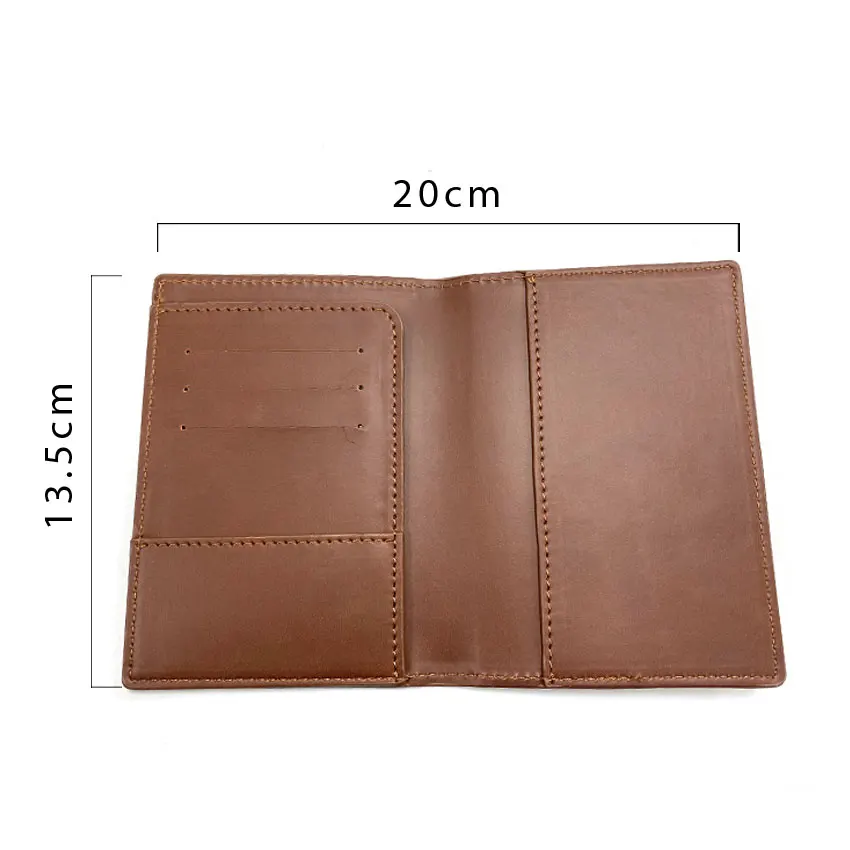 wholesale folding slim passport wallet custom logo PU leather passport holder