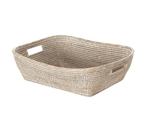 Плетеная корзина из ротанга ручной работы горшок для растений с ручкой богемный декор