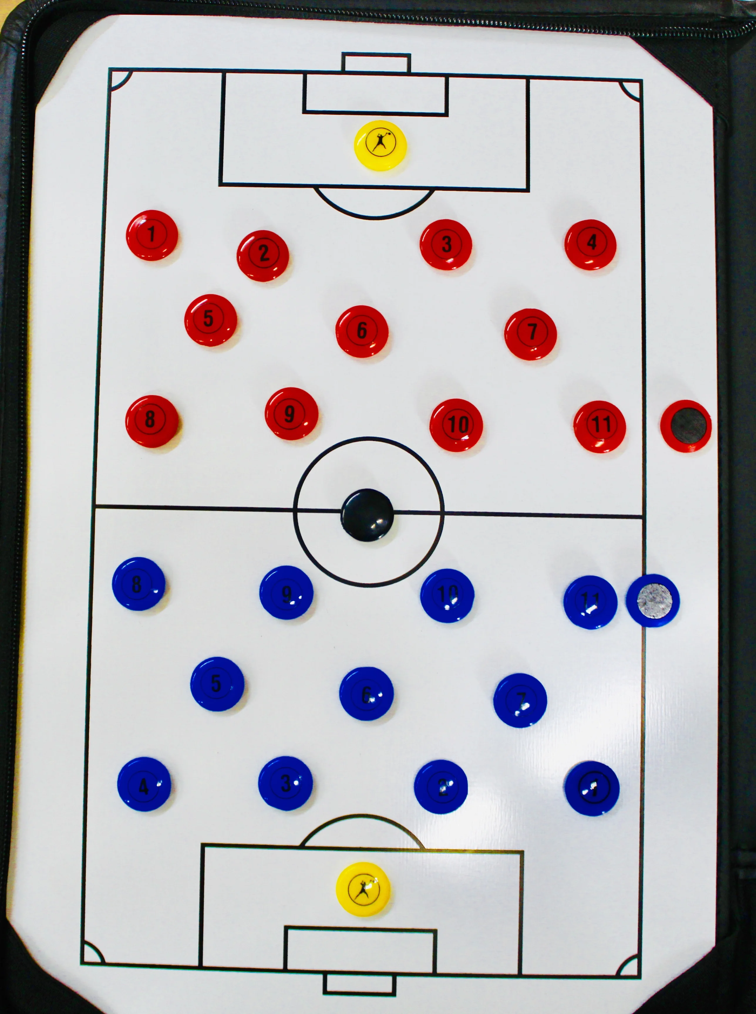 Pepup Magnetic Football/Soccer Coaching Board ,Tactics Clipboard Folder with Zipper Closure,Marker Pen, Coins to Master Strategy