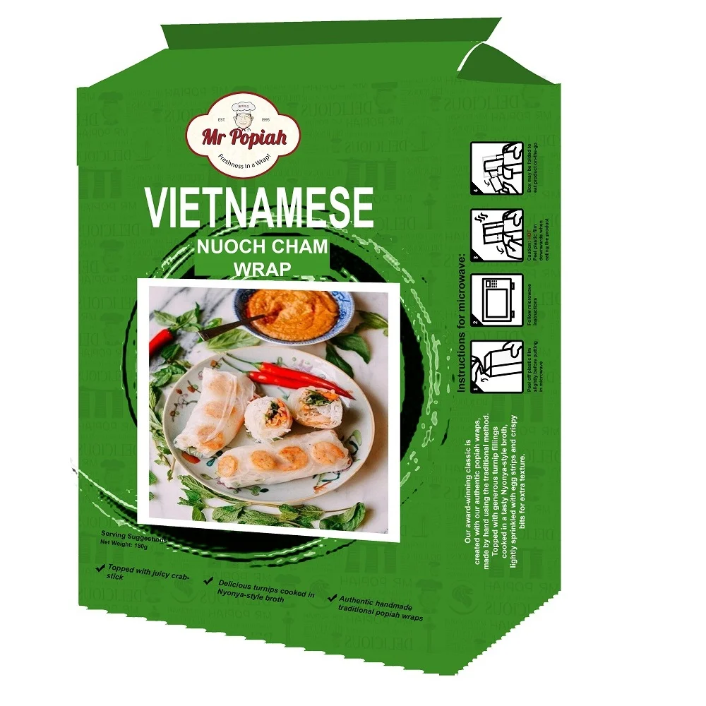 Tasty Spicy Sweet Microwavable Wraps Frozen Customized Food Eat Flavors With 18 months Shelf Life made in Singapore