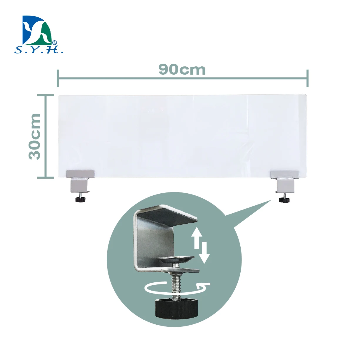 Removable magnetic memo glass white board office desk partitions screens