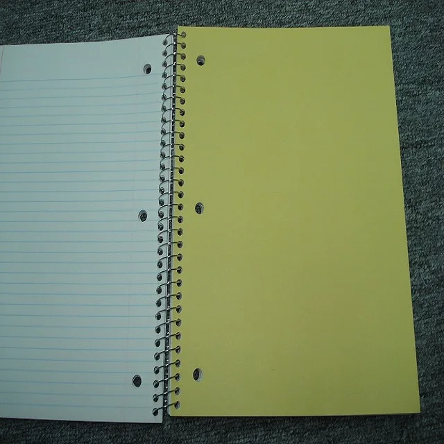 Three Subject Notebooks 120 pages Spiral Binding with three hole punch and microperforation