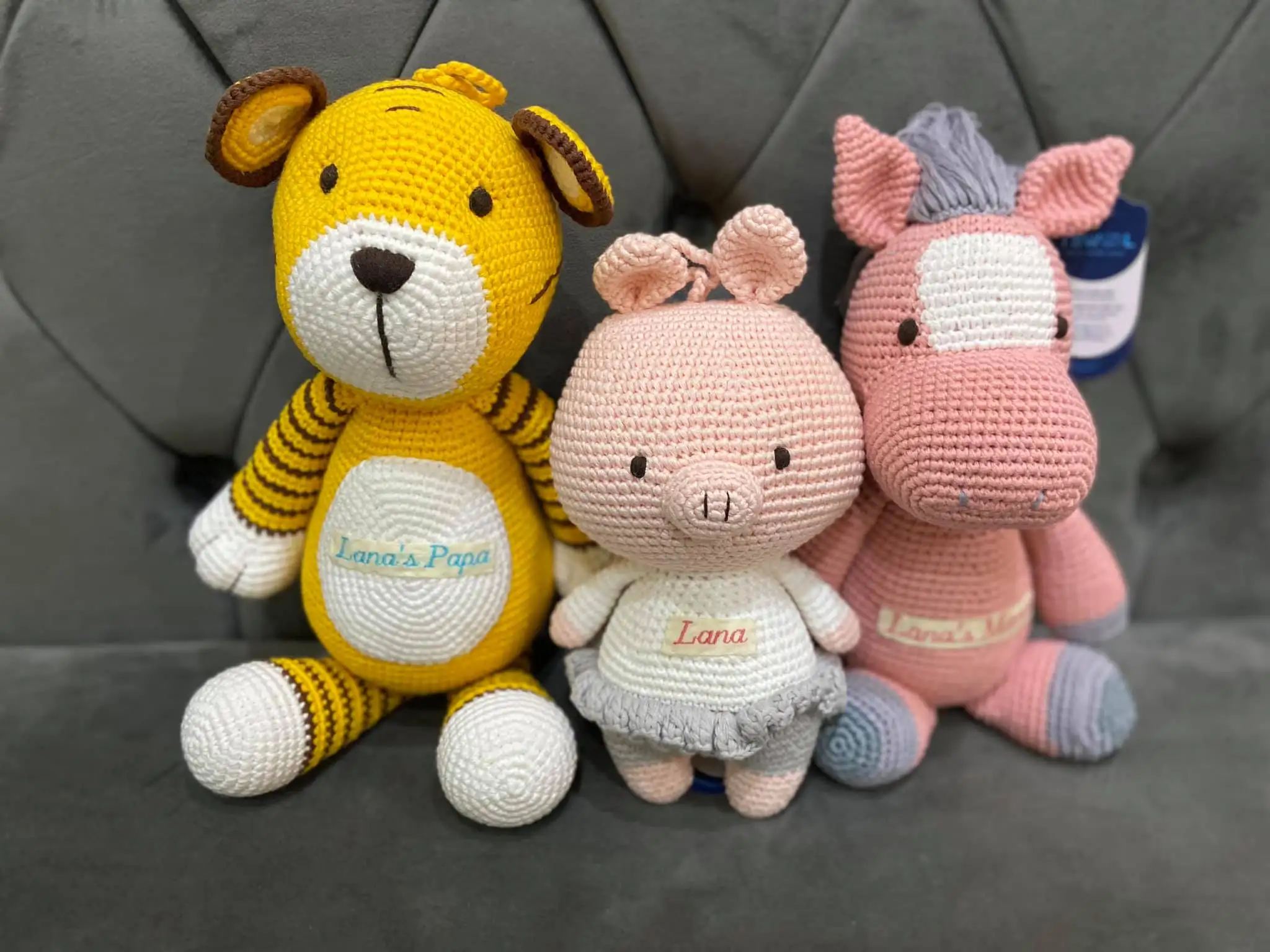 
Top Sale From Viet Nam 2021 100% Handmade Amigurumi Crochet Colorful Bunny Rabbit Stuffed Soft Toys Knitting Animals for Baby 