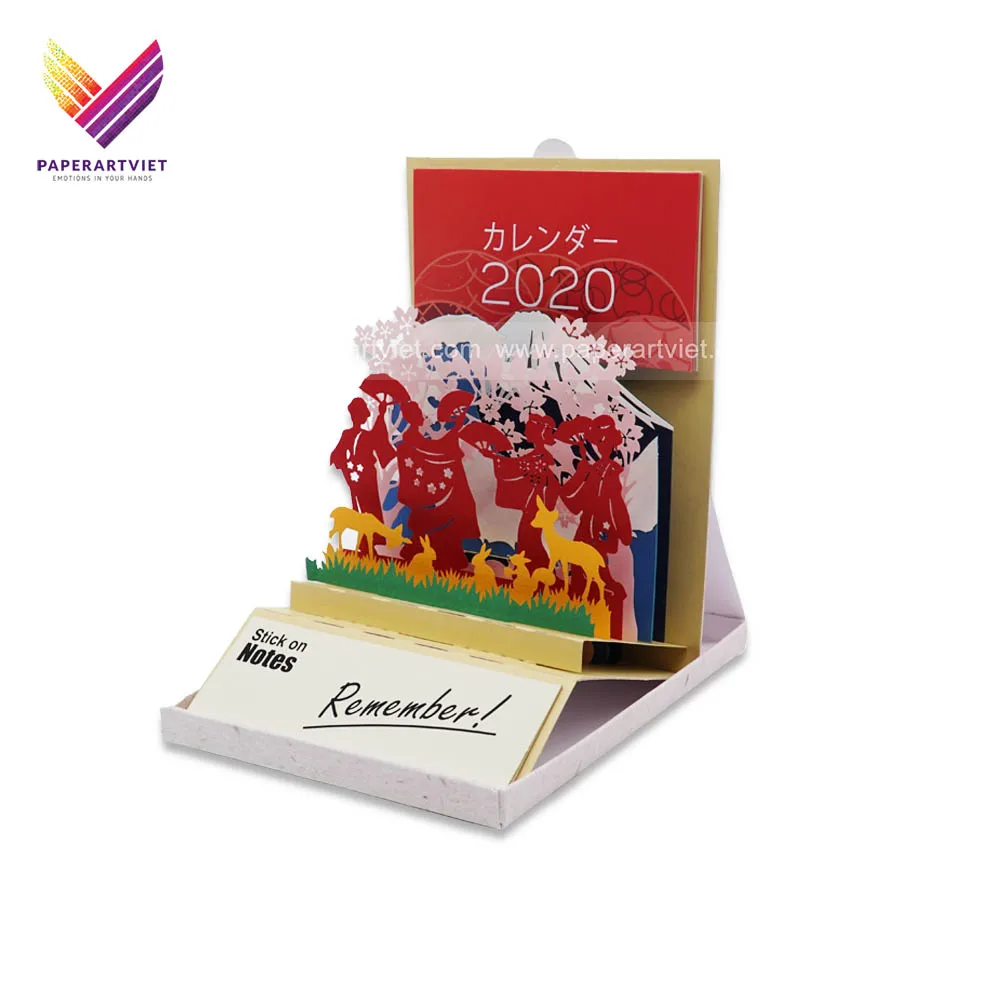 Creative Design Custom Desk Calendar Table Monthly Custom Flip Calendar Promotion Gift Advent Planner New Year 2021