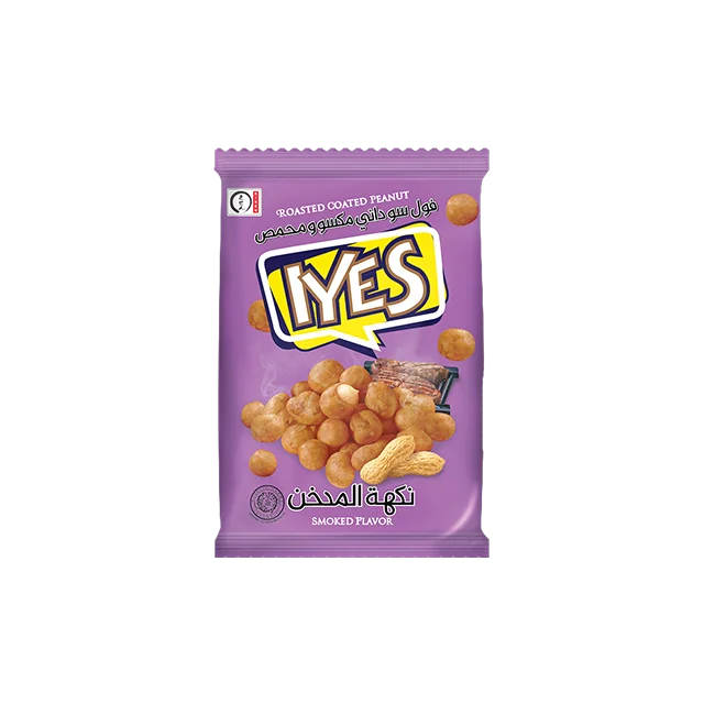 Хит продаж, закуска с жареным арахисовым покрытием Iyes, 10 г, со вкусом дыма (красочная упаковка)