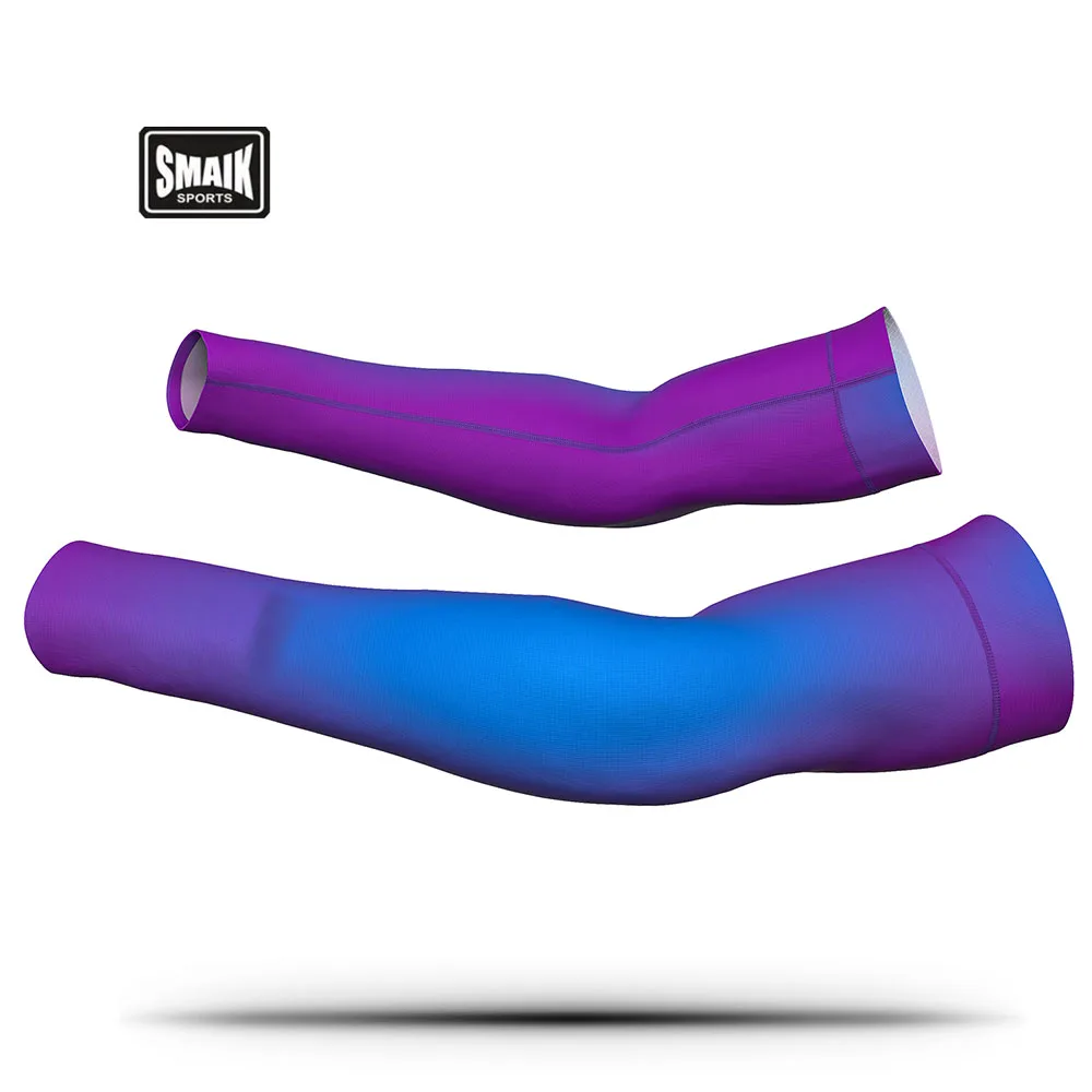 Running Cycling Protective Knitted Nylon Spandex Sunblock heat arm sleeves elastic long compression arm warmers