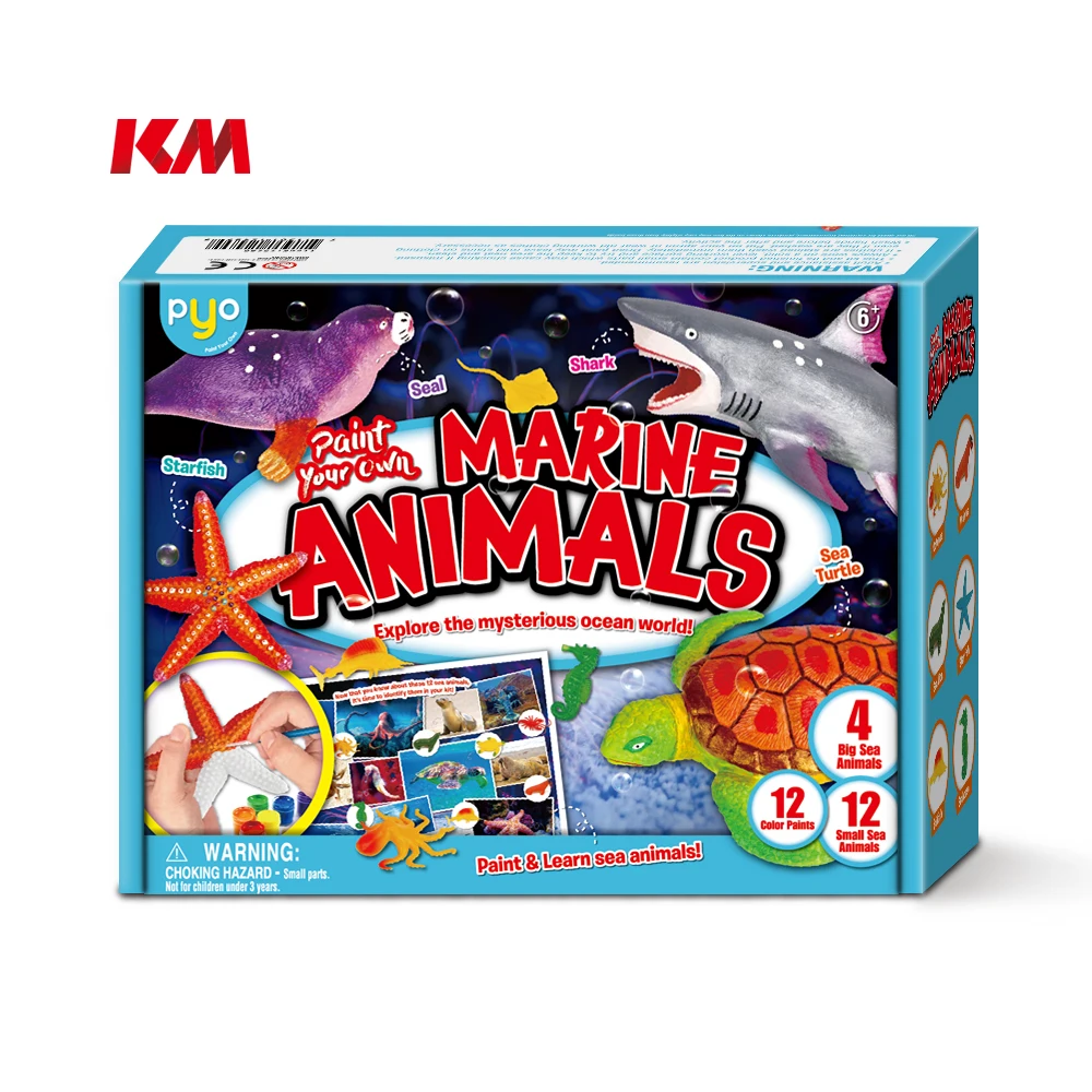 Hot Sell DIY Tool Painting Drawing Toys Arts Craft Handmade Marine Animals Kit STEM Educational Toys