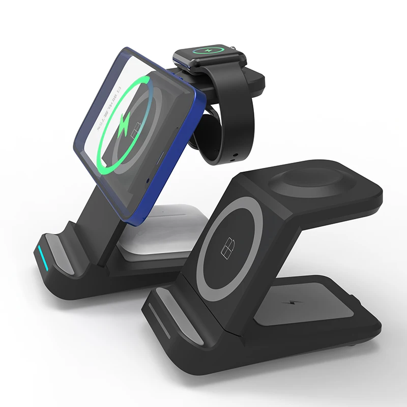 The New Design Adjustable Faster Automatic Charging Station Promotion charger wireless 3 in1