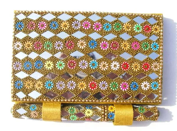 Buy online wholesale Decorative Glitter Mirror  Notebook with pen set Gifts & Crafts Manufacturer in Delhi India