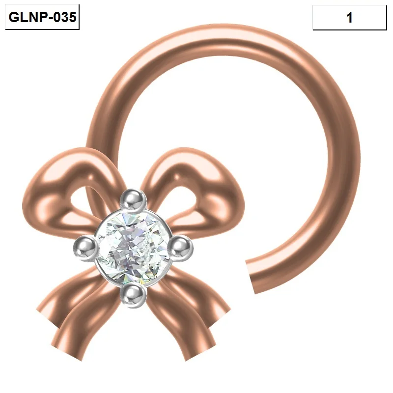 
Xuping Cheap Series 18K Gold Stud Nose Pin, Natural Diamond Fancy Luxury Jewelry, Very Cheapest Price Direct Fom Indian Market 