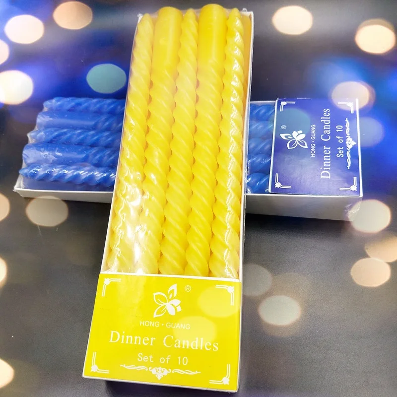 
2020 New Spiral Twist Taper Candle In Bulk Table Wedding Spiral Long Candles Wax Set Of 4 