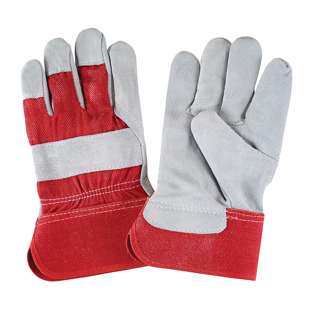 Double Palm Split Leather Construction Working Gloves Rigger Gloves