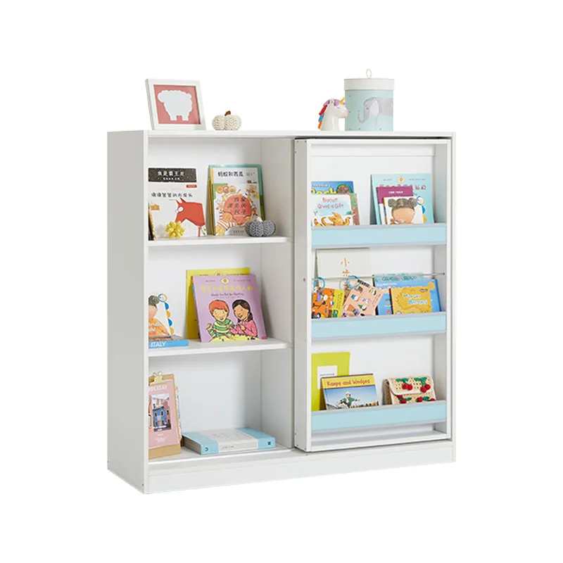 
2M2KIDS Wood Kids Cupboard with Large Storage Kids Book Shelf Children Cabinet Toys Storage with Large Space 
