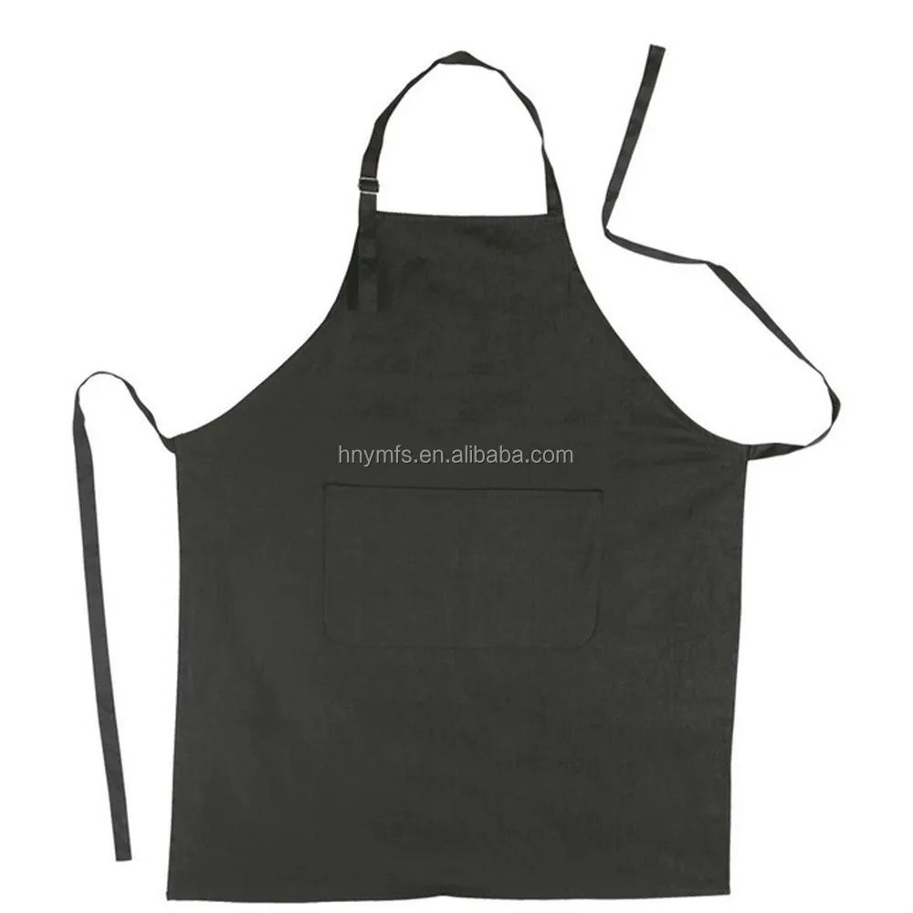 Factory Instock Cheap Price T/C Black  Kitchen Bib Aprons