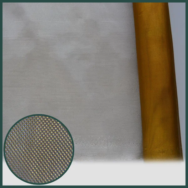 Gold sliver sparkly metallic mesh tulle fabric coated blue mesh fabric for custom, crafts and building fence