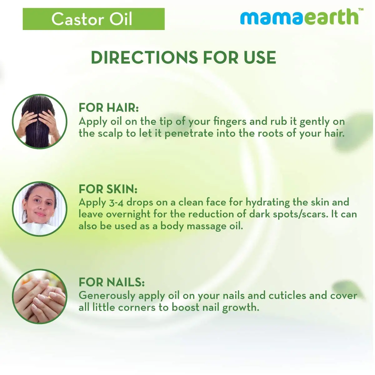 Mamaearth 100% Pure Castor Oil Cold Pressed To Support Hair Growth Good Skin and Strong Nails 150 ml
