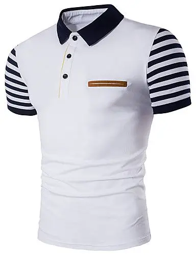Slim Fit Export Oriented High Quality Striped Polo Shirt For Men From Bangladesh