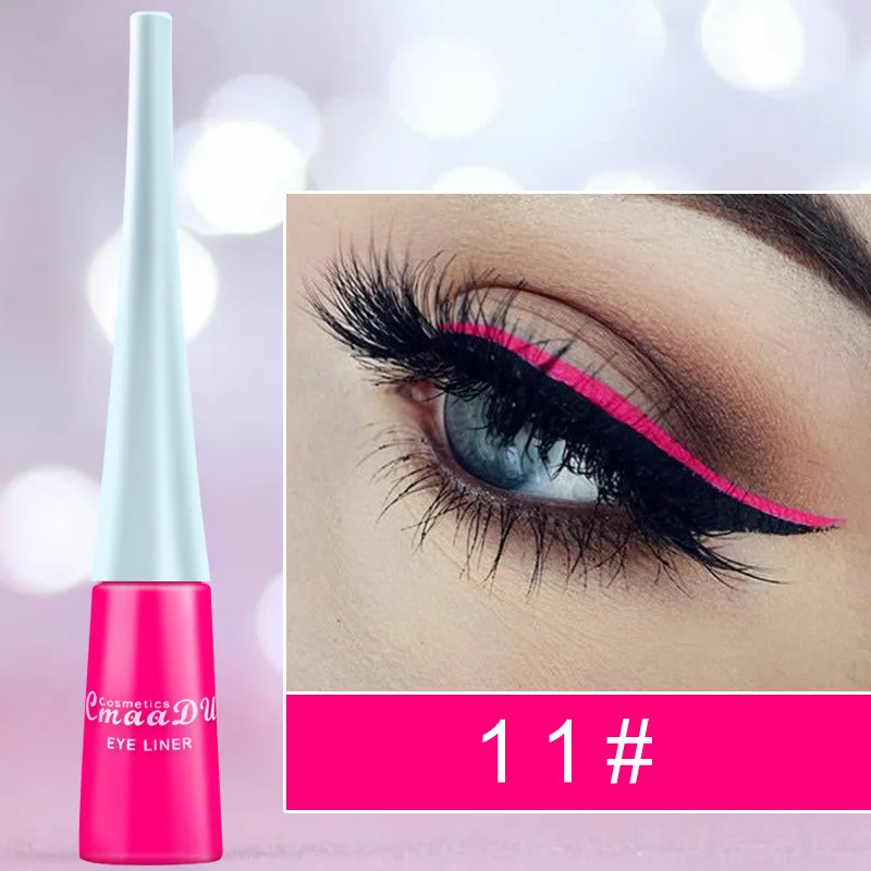 Quick dry Black waterproof long-lasting  neon liquid colorful waterproof private label Eyeliner Tube