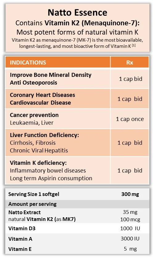 2021 Essential Nutrient That Helps Blood Clot And Bones Grow Naturext Natto Essence Capsule With Vitamin D3 &  K2