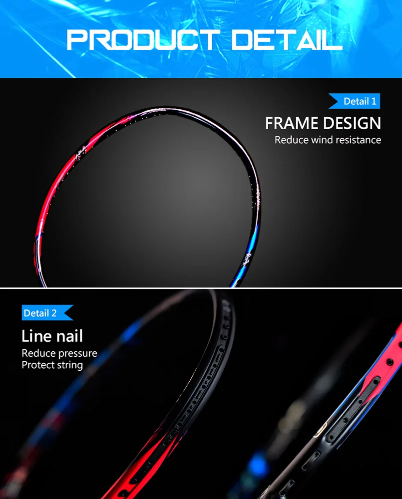 JNICE Taiwan Made 46T Carbon Elastic Force Badminton Racket badminton racket carbon