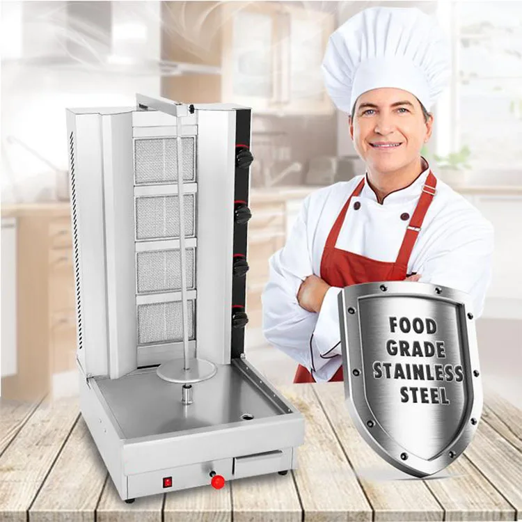 a shish skewer making maker commercial small doner price automatic kebab electric grill gas shawarma chicken machine for