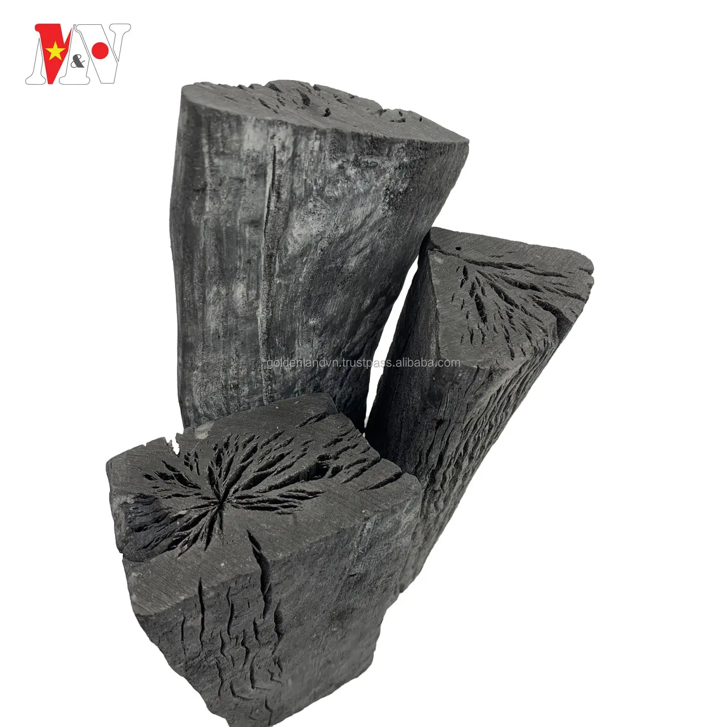 Whosale White charcoal made by 100% Lychee wood, longtime burning, more carbon, high temperature for grill