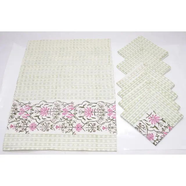 Индийский хлопковый ручной платок с цветочным принтом праздничный носовой индийская ткань обеденный стол коврик и салфетки набор 12 штук этнический