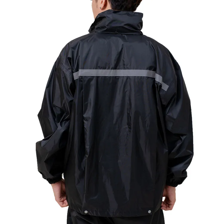 Waterproof pvc coated polyester rainsuit clothes