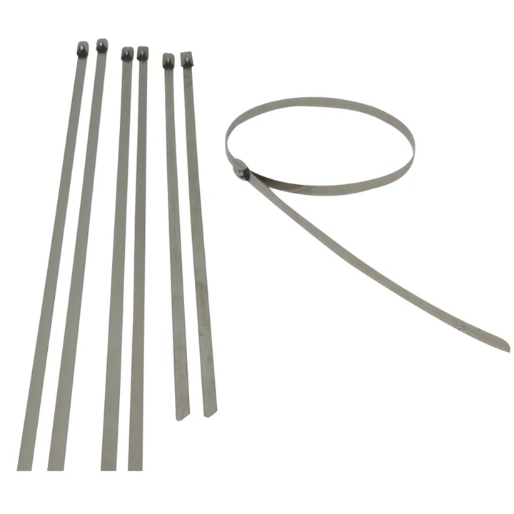 Weather resistance ss304 ss316 Reusable Coated PE Nylon11 Metal Stainless steel Ball lock cable zip ties