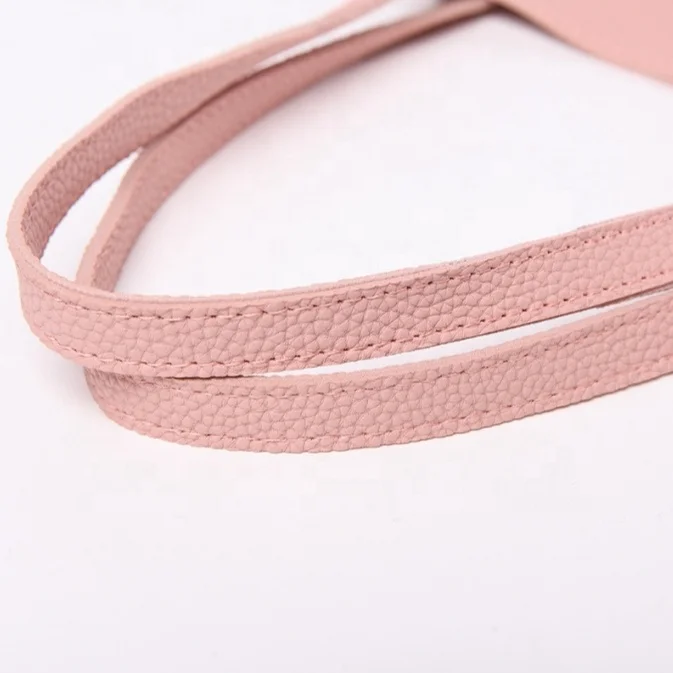 Wholesale Factory Price Reversible stripe genuine Leather Handbag for lady tote bag