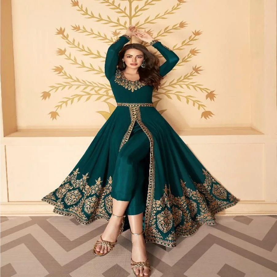 indian designer Fox embroidery Georgette salwar suit with dupatta for women exclusive collection 2023