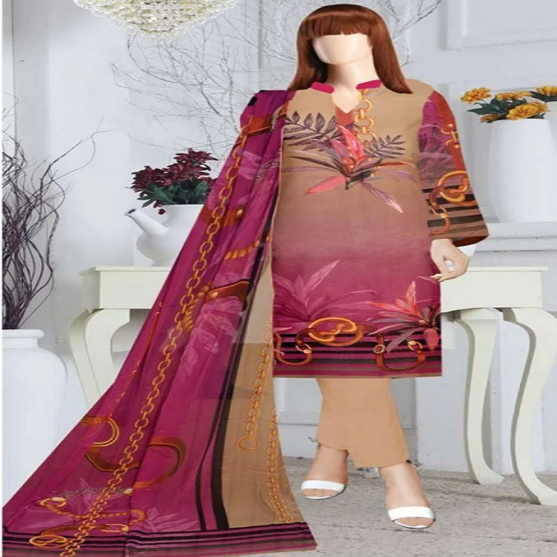 
Un-stitched Shalwar Kameez Print for Women of Al Maida Brand Free Digital Print India & Pakistan Lawn Indian Dress Salwar Kameez 