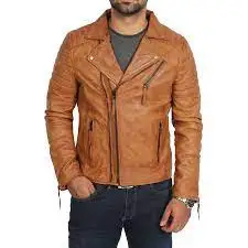 100 % cowhide jackets zipper or custom decoration side pockets winter stuff breathable windproof jackets leather