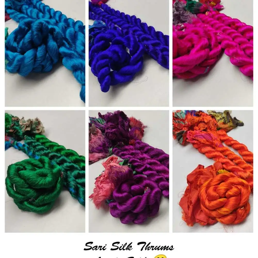 sari silk thrums for crafting Skin Care and Cut Silk Cocoon White Pattern Color Material Fiber Origin Type Product Model Dyed