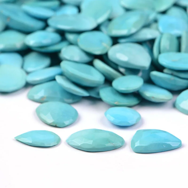 Natural Arizona Turquoise Rose Cut Loose Gemstone Turquoise Polki Turquoise Loose Stone For Jewelry Making