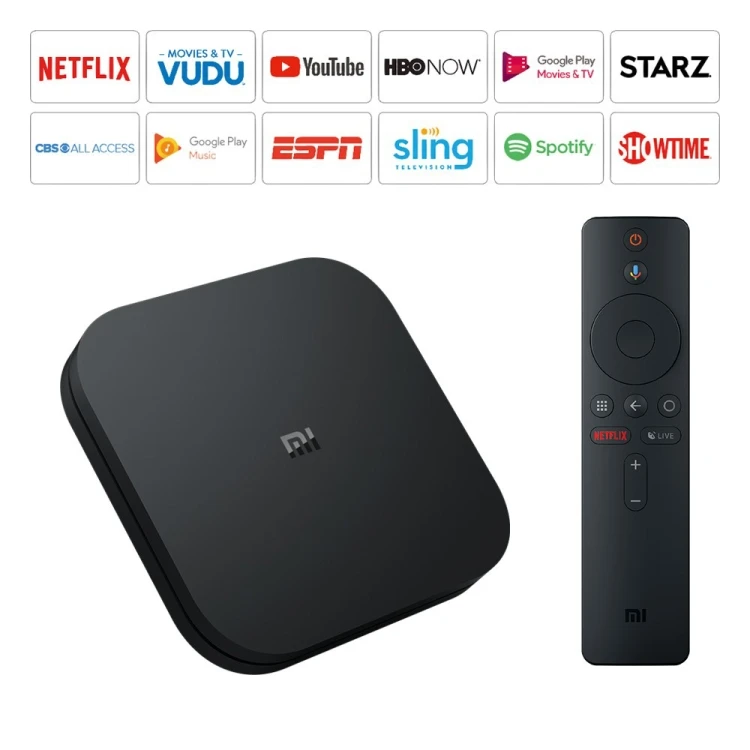 Лидер продаж оригинальный Xiaomi Mi Box S 4K HDR 2 ГБ + 8 Гб Android 1 TV с Google ассистентом удаленной потоковой