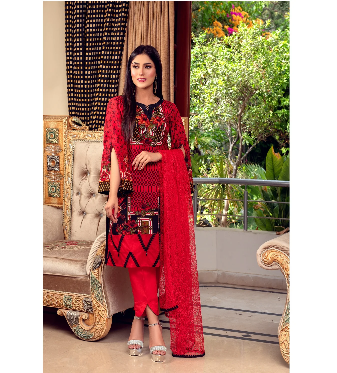 High Quality Ladies 3 piece Shirt Dupatta Trouser Unstitched formal suit 1 X16  Premium Quality Packaging VOL 16