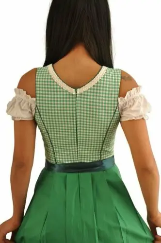 Womens Traditional Oktoberfest Dirndl Dress German Bavarian Beer Festival Maid Wench Costume Carnival Party Fancy Dress ecoparty
