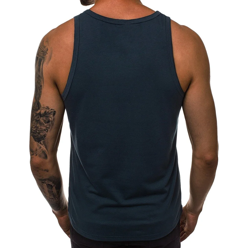 New Design Cotton Comfortable Sleeveless Men Tank Tops Fitness Singlet Bodybuilding Workout Gym Vest