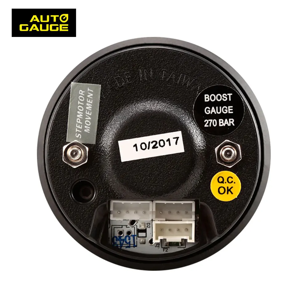 52mm or 60 mm Simple Function Smoke Lens White & Amber LED Boost Gauge