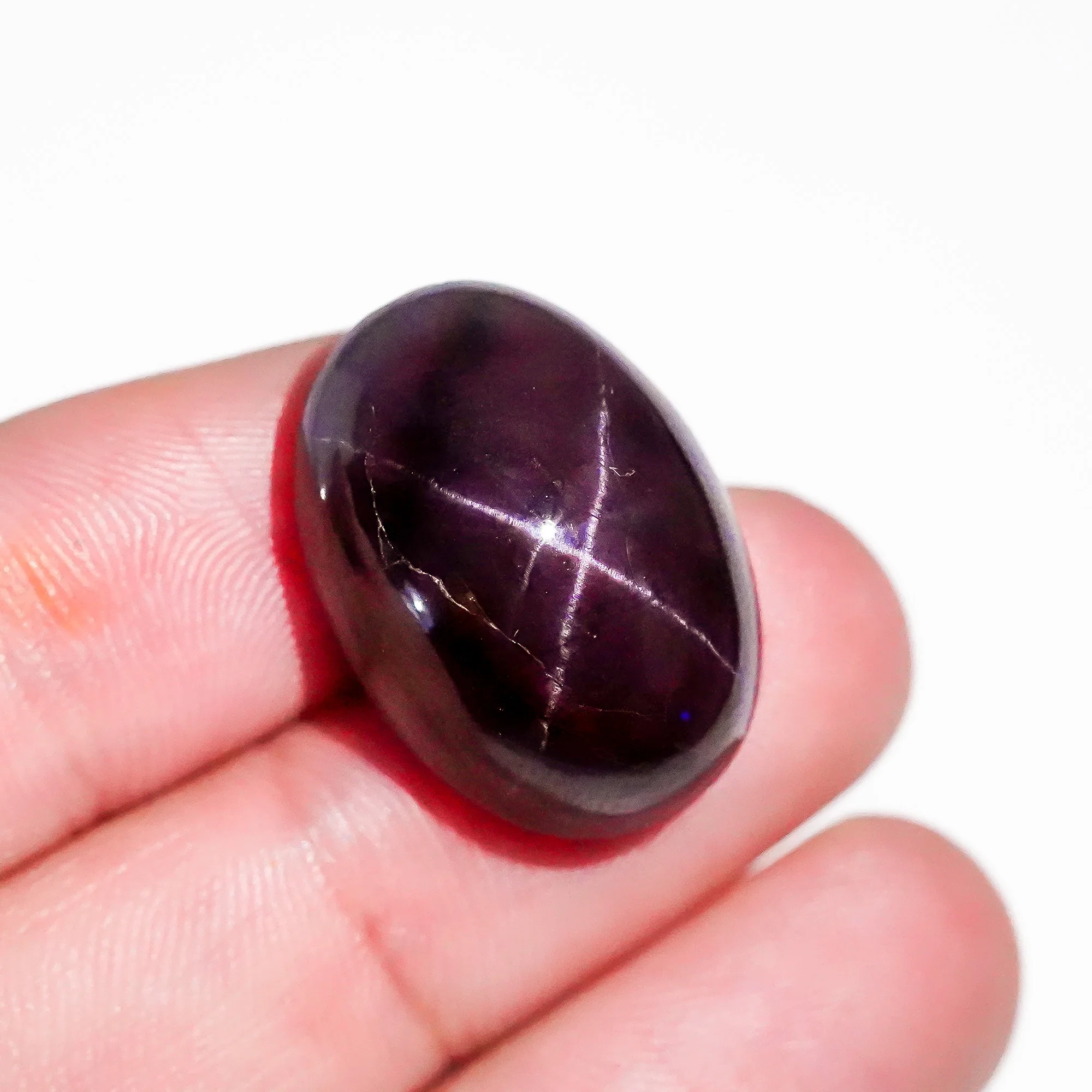 Отличный высококачественный 100% натуральный рубин овальной формы с розовой звездой кабошон незакрепленный драгоценный камень для изготовления ювелирных изделий 42 5 карат